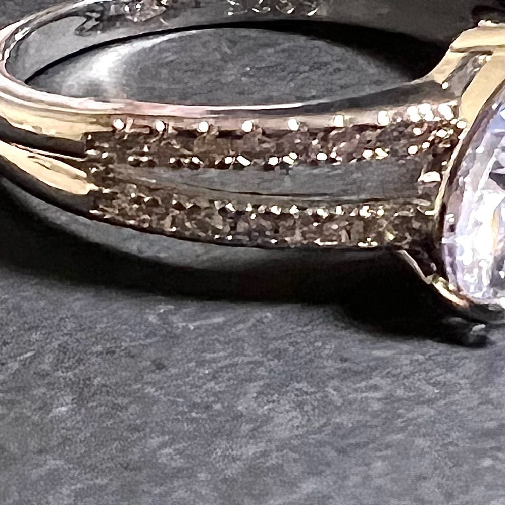 GORGEOUS DIAMOND HEART RING ELEGANT - Picture 6 of 9